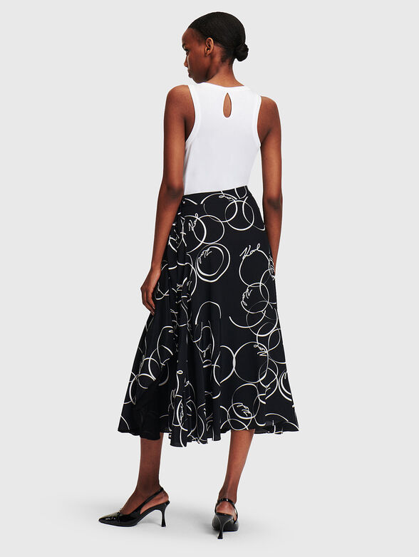 Skirt with a contrast logo print - 1