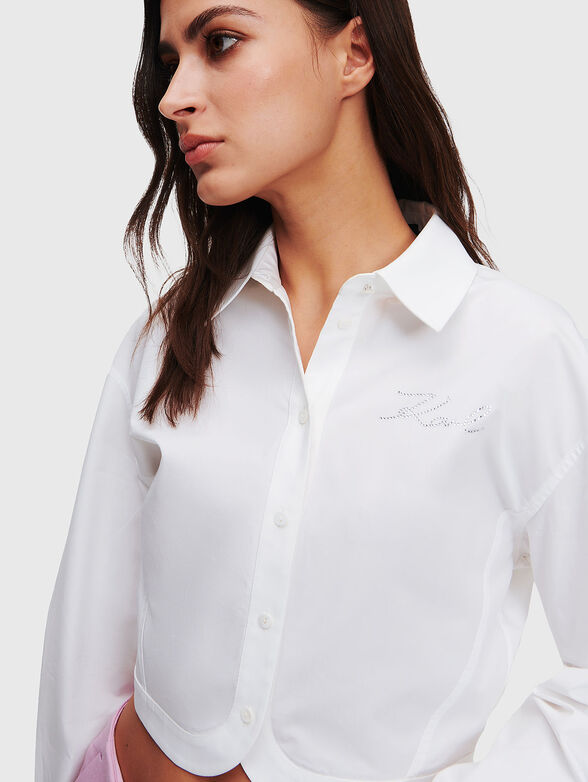 Cropped white shirt - 4