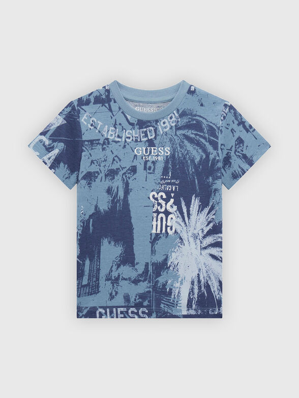 Cotton T-shirt with print - 0