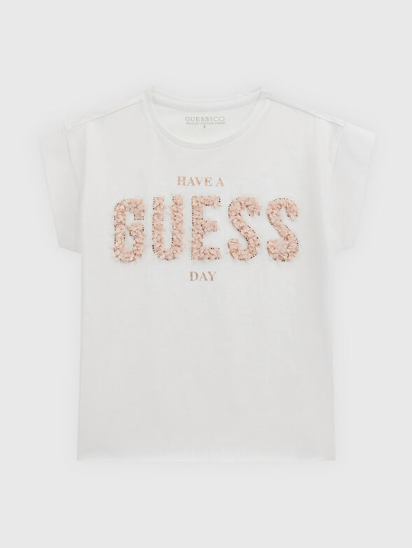 T-shirt with accent logo inscription - 0