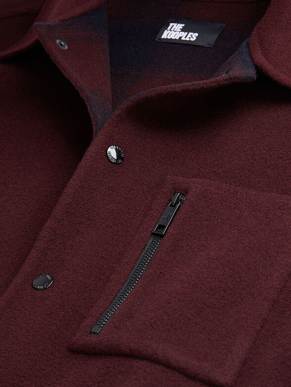 Overshirt in bordeaux - 5