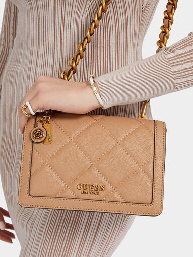 ABEY bag in beige color with gold chain - 3