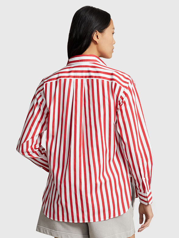 Cotton shirt with striped pattern - 2