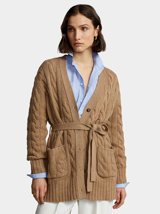 Knitted cardigan with pockets - 1