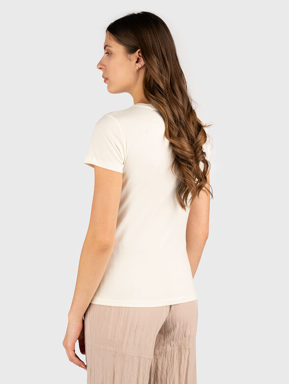 Cotton T-shirt with rhinestones - 3