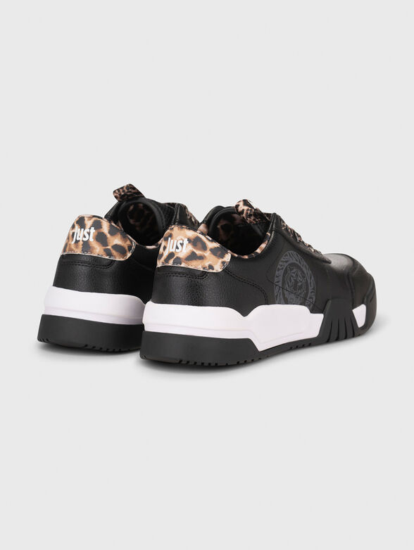 Leather sneakers with animal details - 3