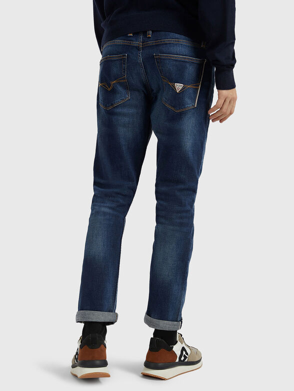 Dark blue slim jeans  - 2