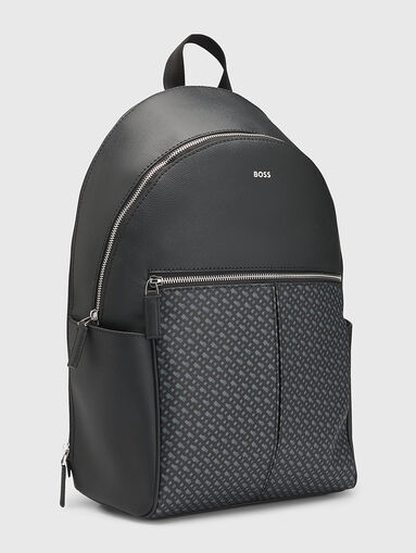 Backpack with monogram logo print - 3
