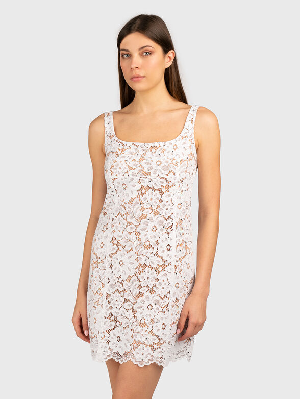 Mini dress with lace - 1
