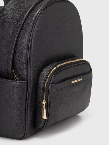 Black leather backpack - 4