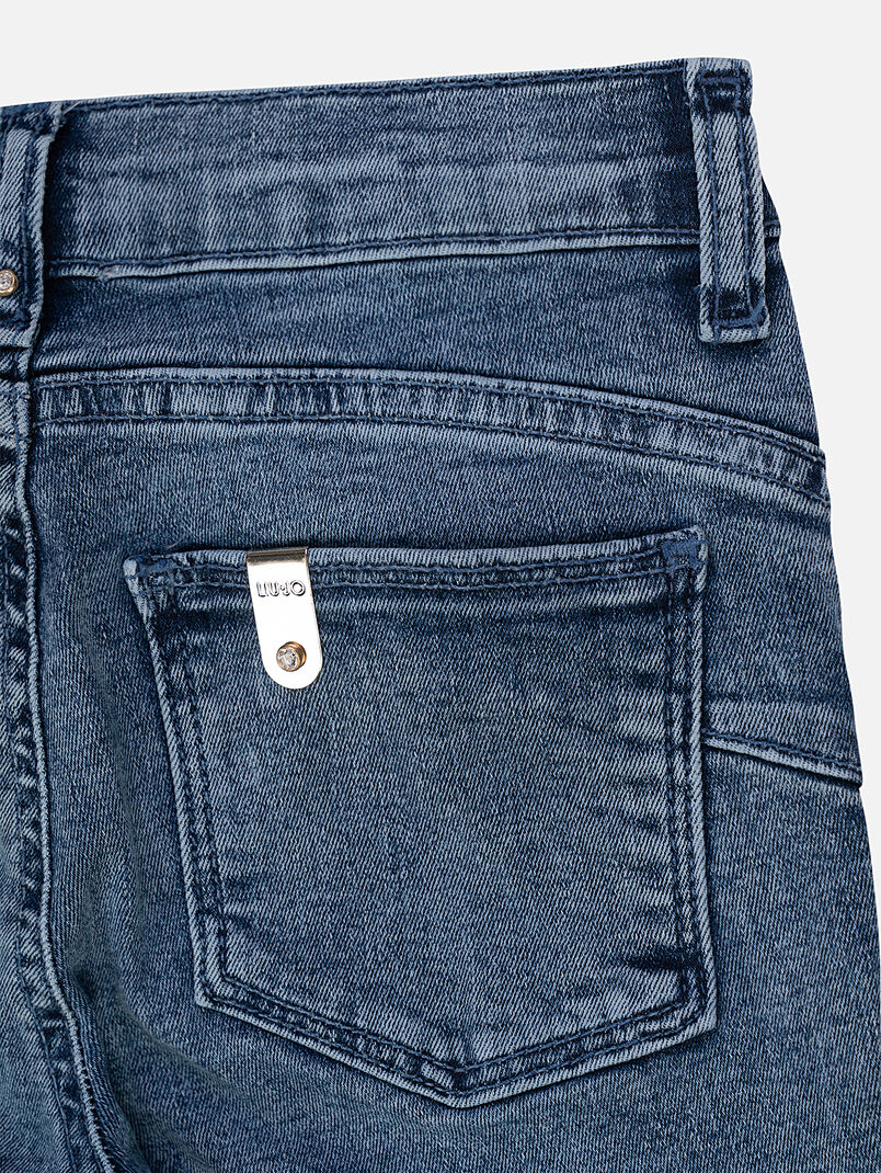 Jeans with rhinestone inscription - 3