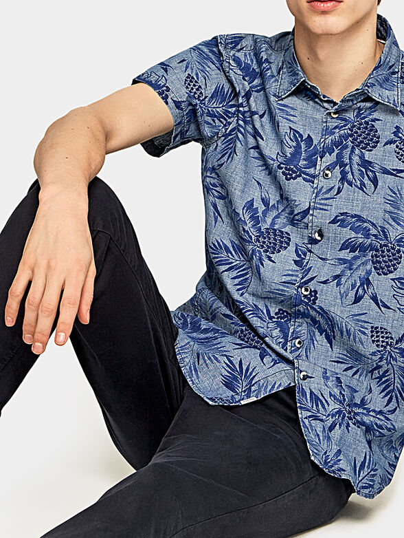 LONGFORD shirt with tropical print - 4