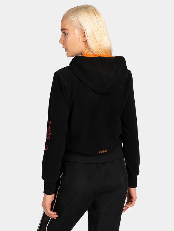 PIPPA black sweatshirt with maxi embroidered logo - 3