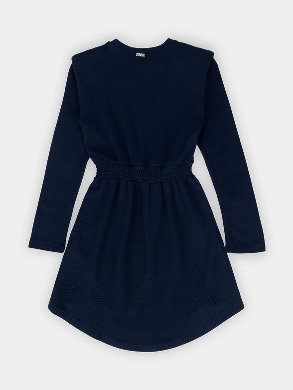Blue dress with elasticated waist - 2