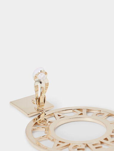 Earrings with logo accent  - 5