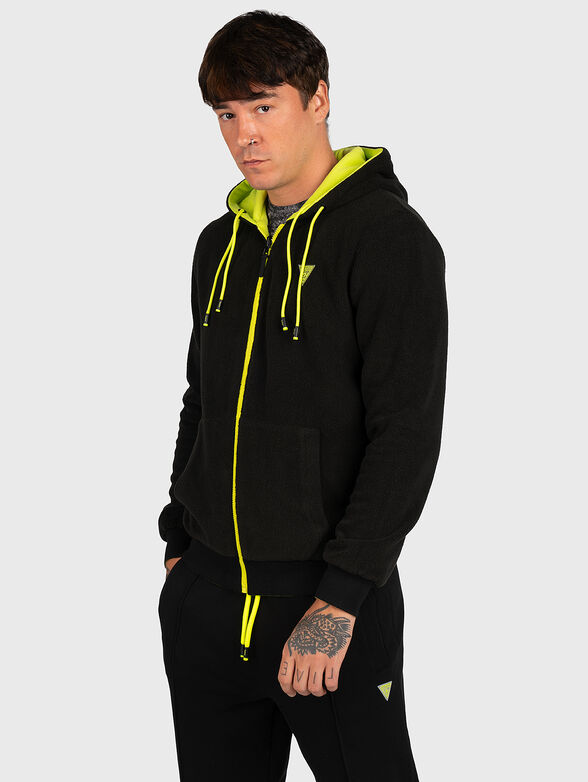 Reversible sports sweatshirt with hood - 1