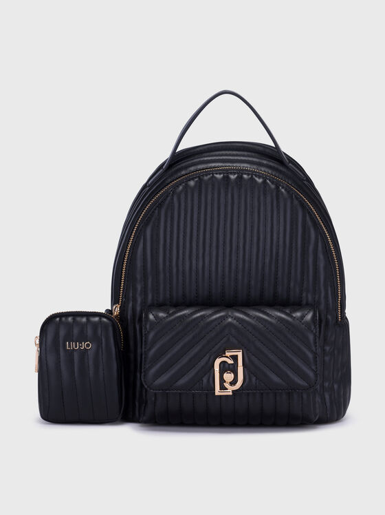Black backpack with small purse - 1