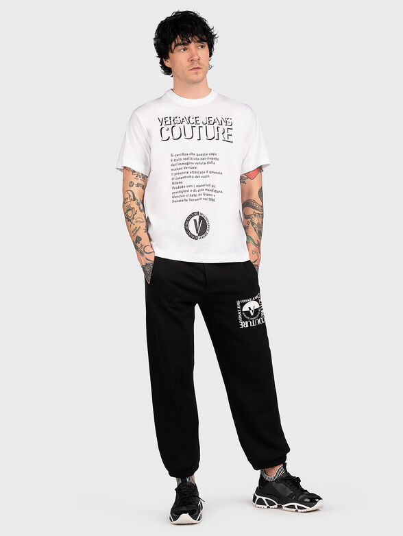 Black trousers with contrasting logo - 4