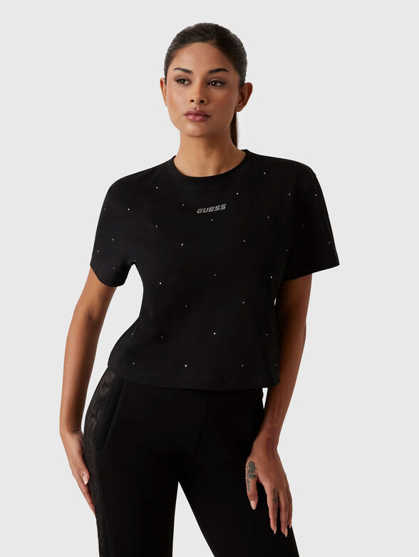 PRIMULA rhinestones T-shirt with oval neckline - 0