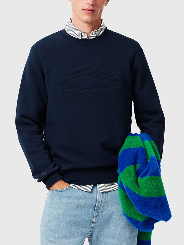 Sweater with oval neckline - 1