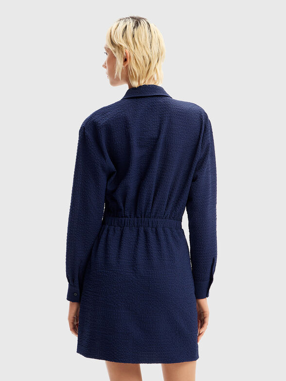 Mini dress with embossed texture - 1