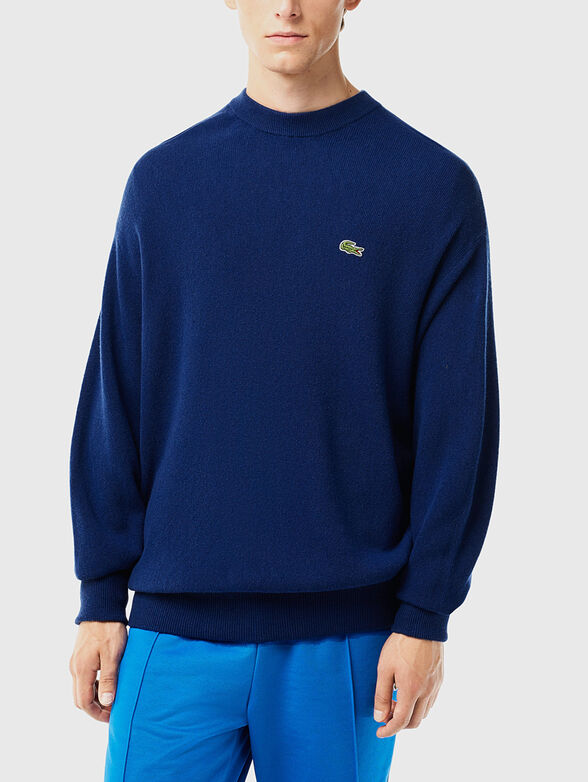 Wool sweater in blue colour - 1
