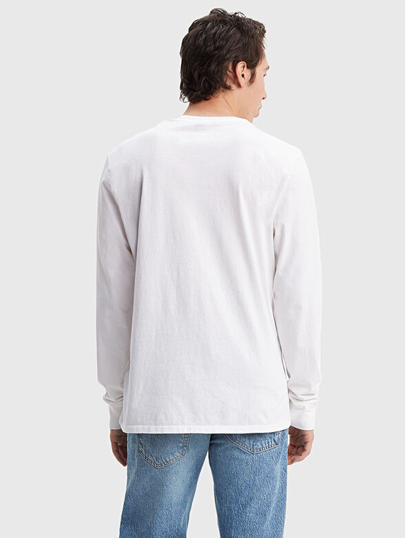 White blouse with logo print - 1