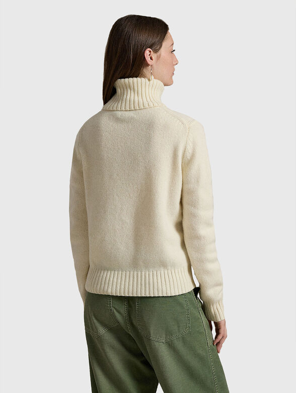 Wool sweater in ecru colour - 2