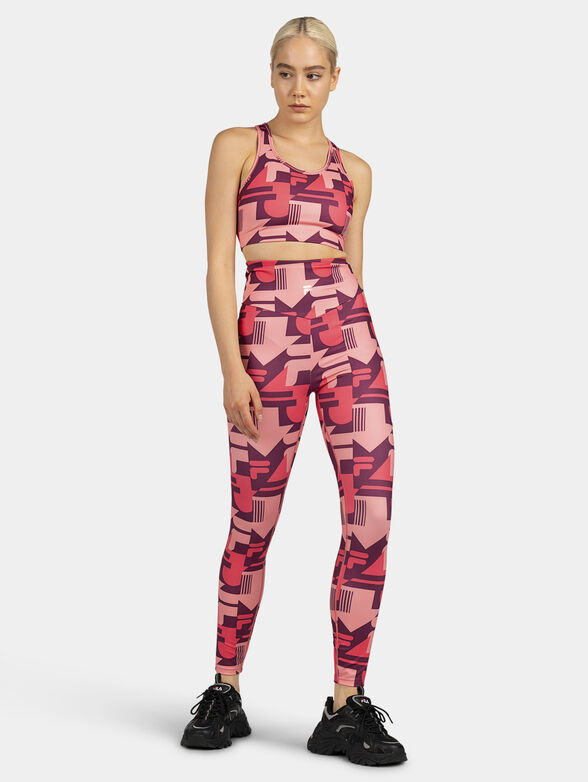 Sports leggings RAGUSA with monogram logo print - 4