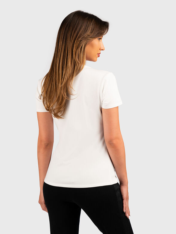 T-shirt with embossed design and rhinestones - 3