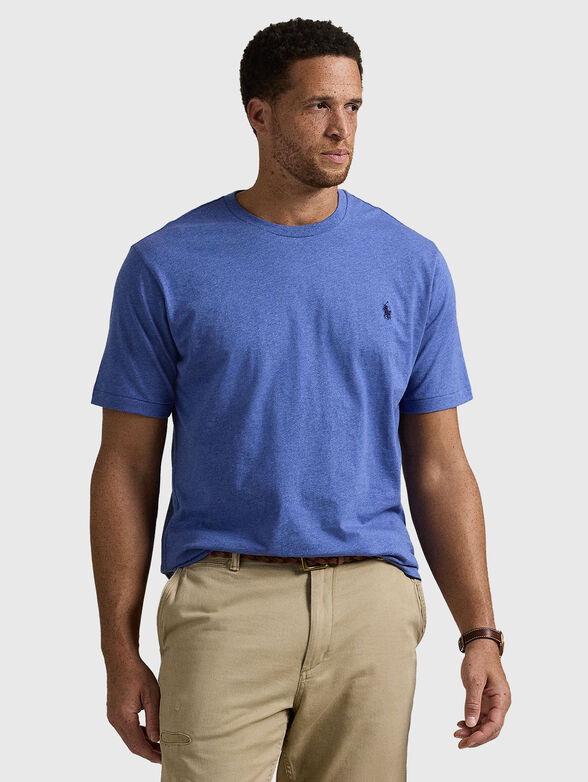 Cotton T-shirt with logo embroidery - 0