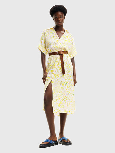 Shirt dress with floral print - 4