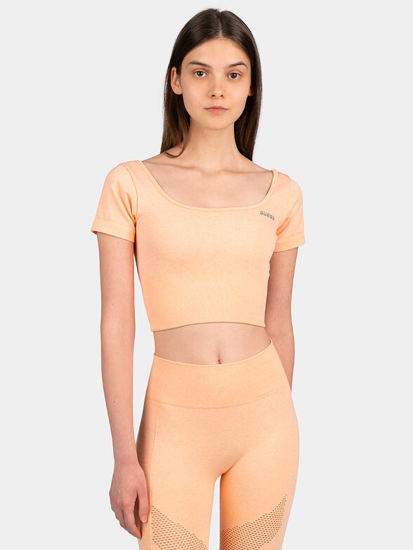 T-shirt in coral - 1