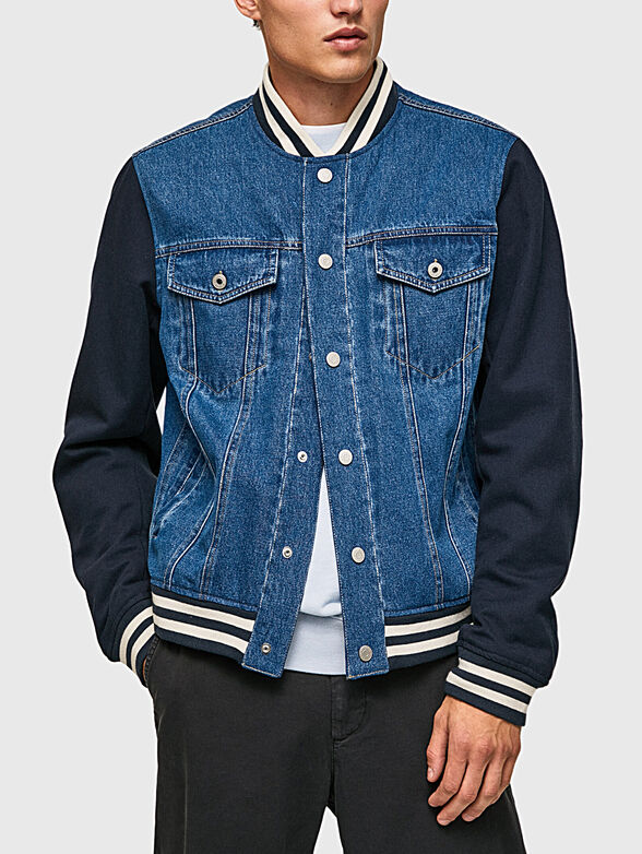 UNITY denim jacket with contrasting sleeves - 1