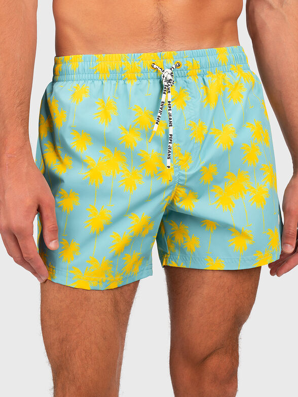 FLINT beach shorts with contrasting print - 1