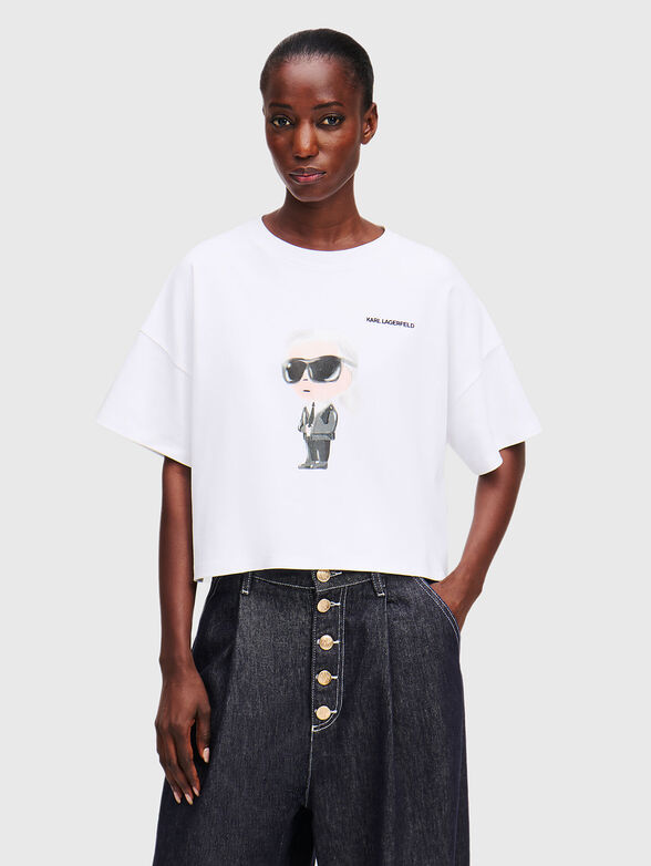 Cotton T-shirt with logo print - 0