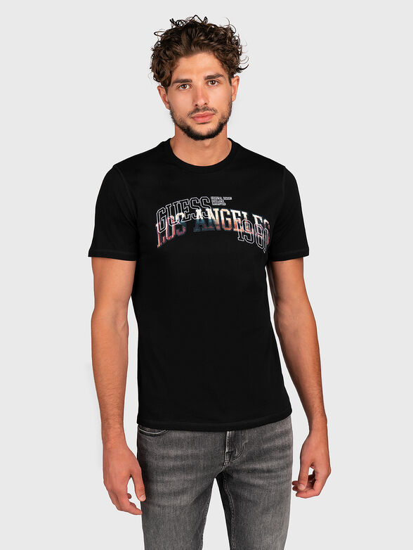 Cotton T-shirt with embroidered logo - 1