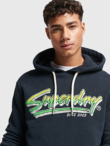 Dark blue hooded sweatshirt  - 4