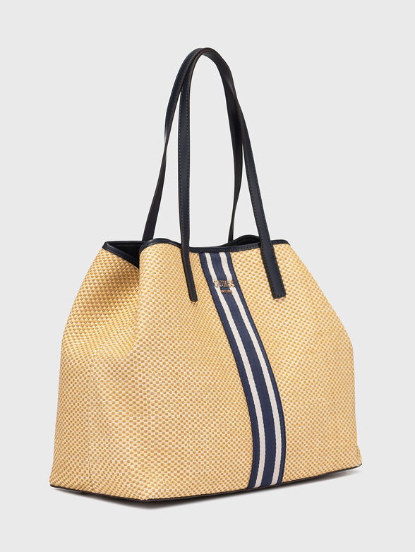 VIKKY tote bag with knitted texture - 4