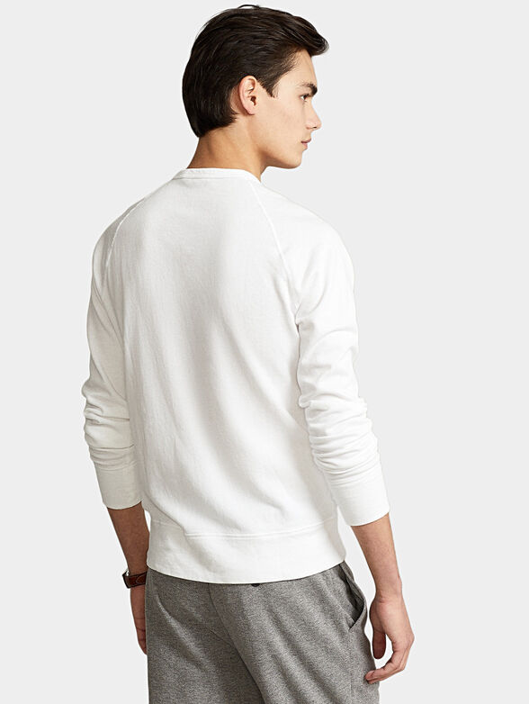 White T-shirt with long sleeve and logo - 4