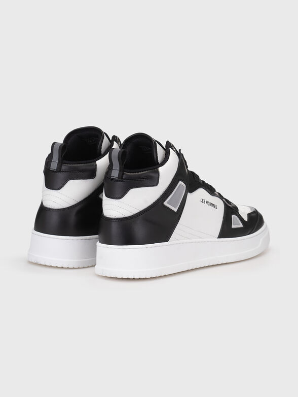 Leather sneakers with logo  - 3