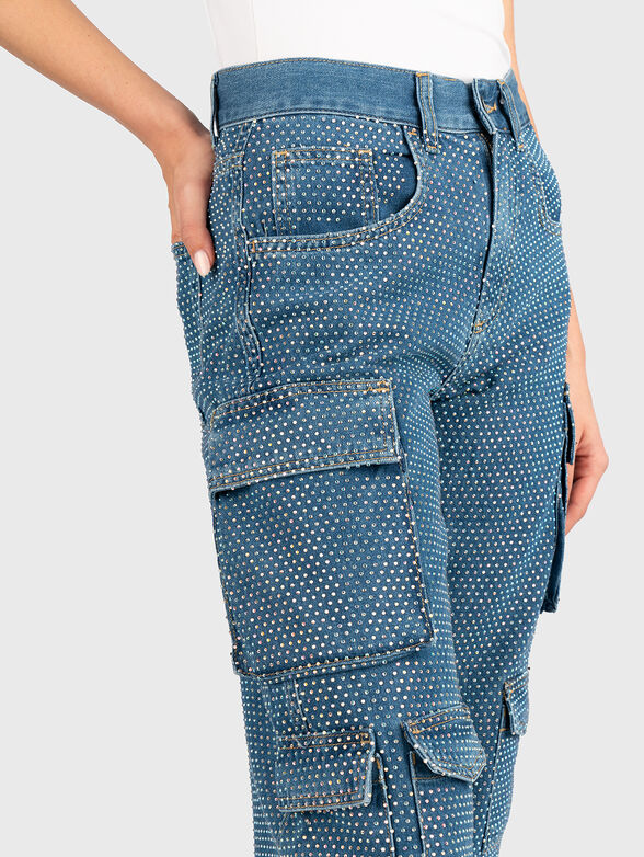 Cargo jeans with rhinestones - 5