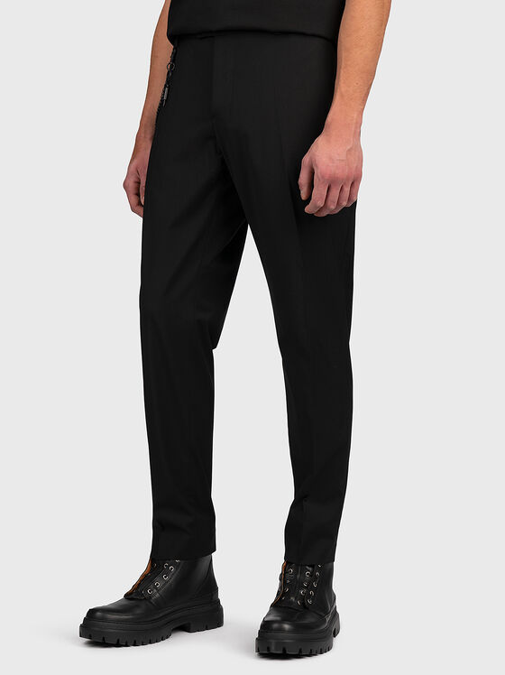 Black pants with chain detail - 1
