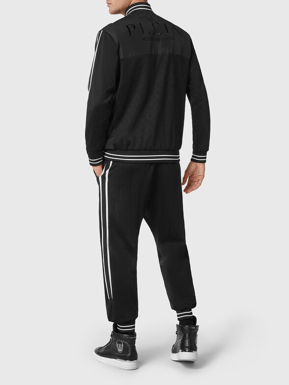 Tracksuit in black with contrasting stripes - 2