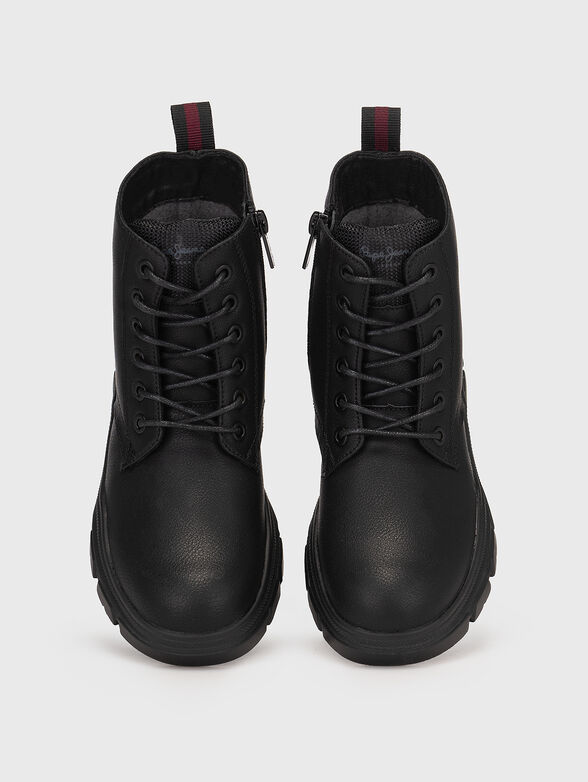 Black boots with zipper - 5