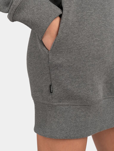 Black hooded sweatshirt dress - 4