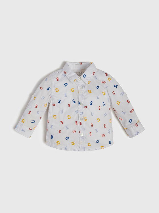 White shirt with contrasting embroidery - 1