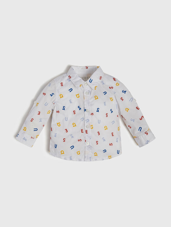 White shirt with contrasting embroidery - 1