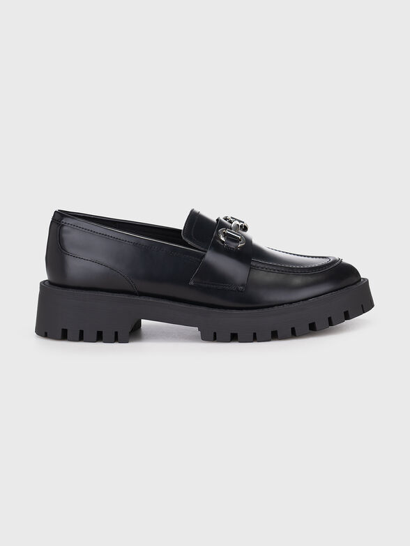 LANDO black leather loafers - 1