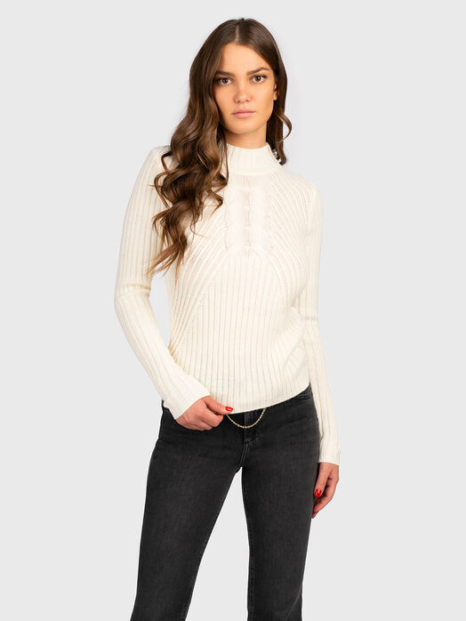 Ripped wool blend sweater 
